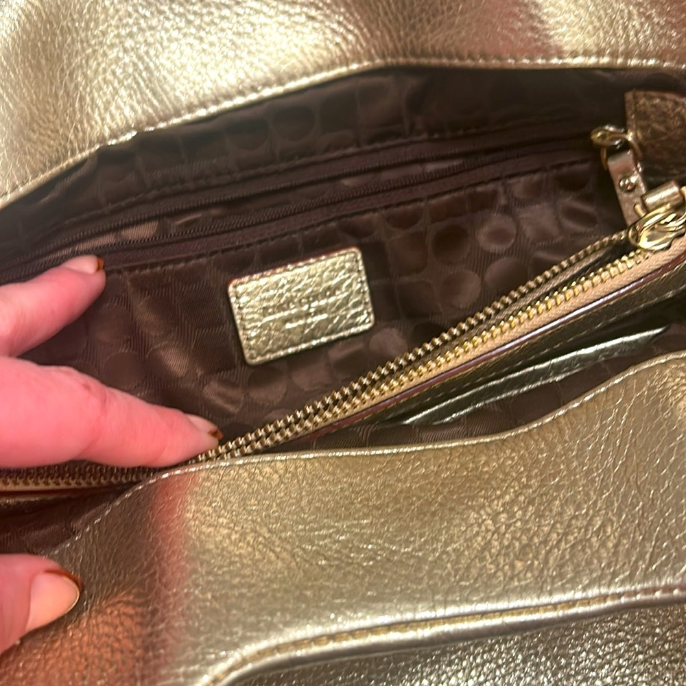 Kade Spade New York Beautiful Gold Soft Leather Hobo Bag - Picture 8 of 9